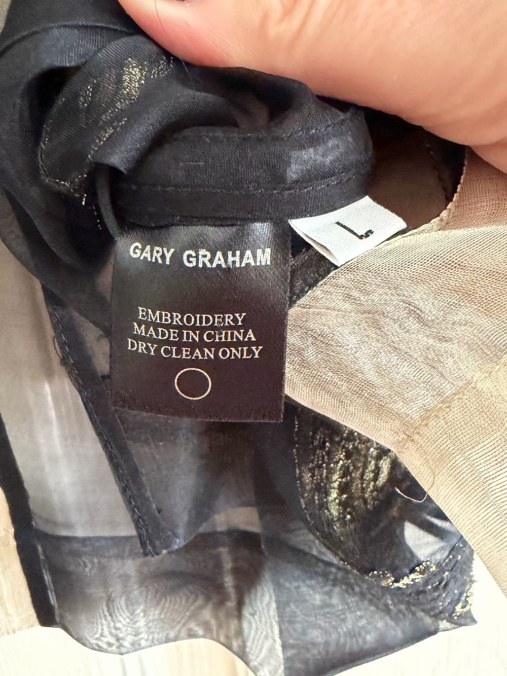 Gary Graham Silk Embroidered Top - Picture 5 of 7